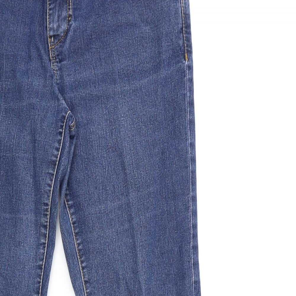 Dorothy Perkins Womens Blue  Denim Flared Jeans Size 10 L28 in