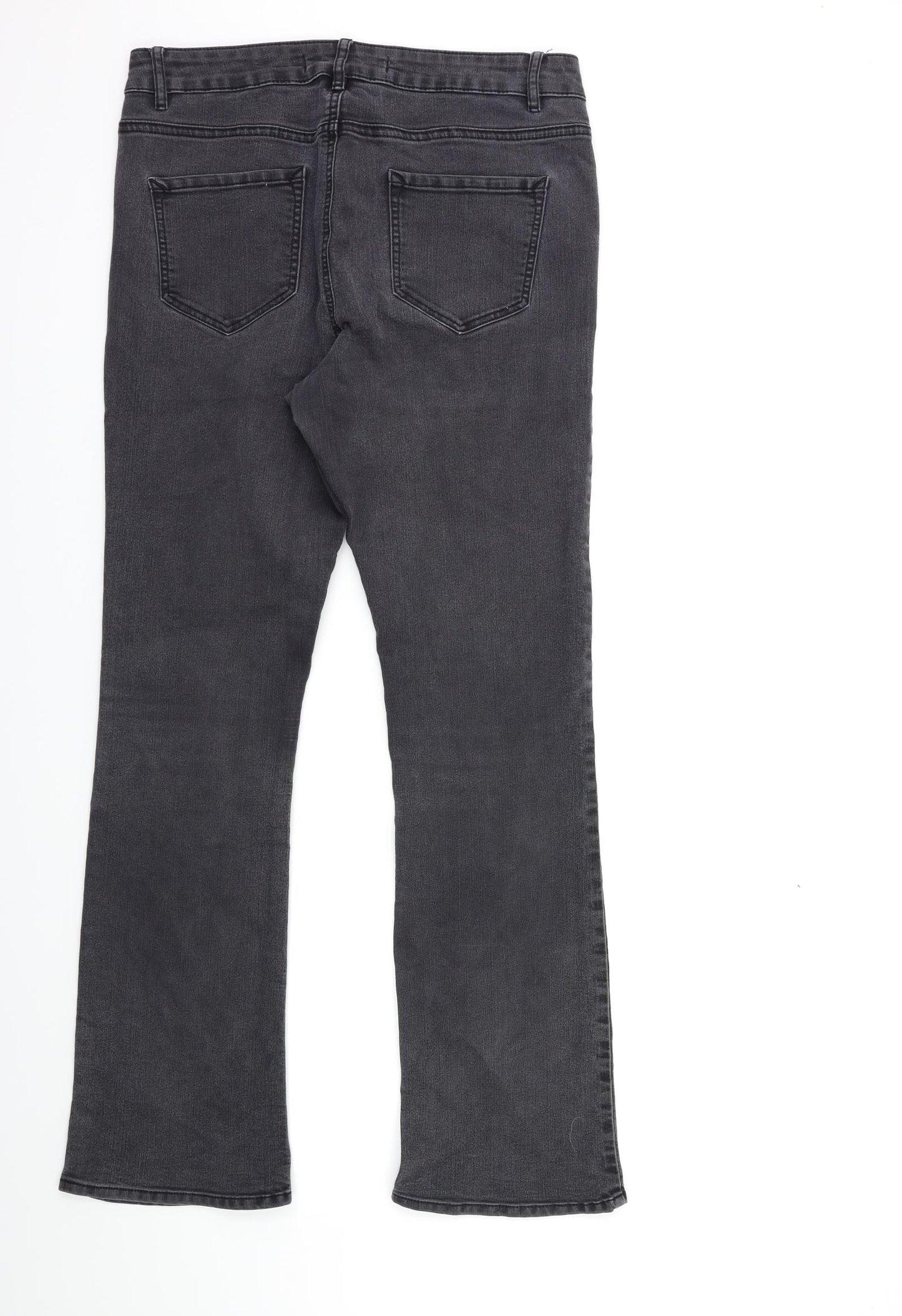 George Womens Grey  Denim Flared Jeans Size 12 L30 in