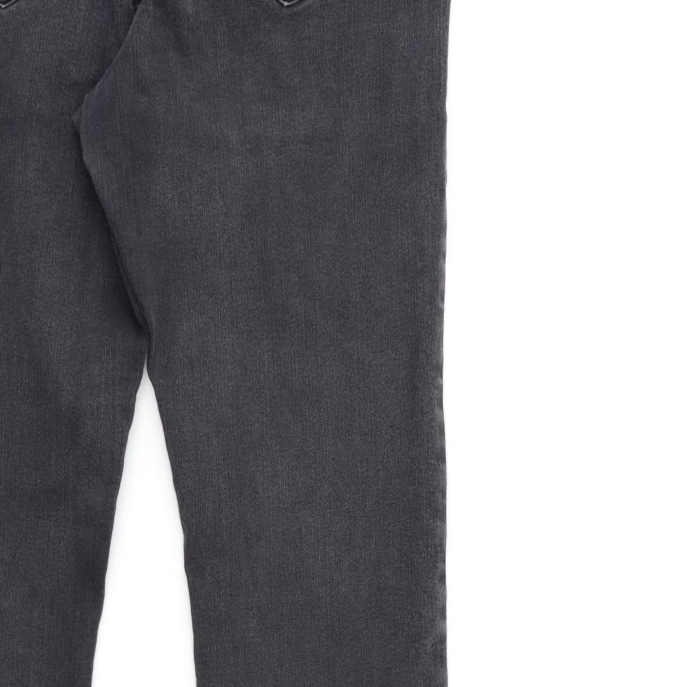 George Womens Grey  Denim Flared Jeans Size 12 L30 in