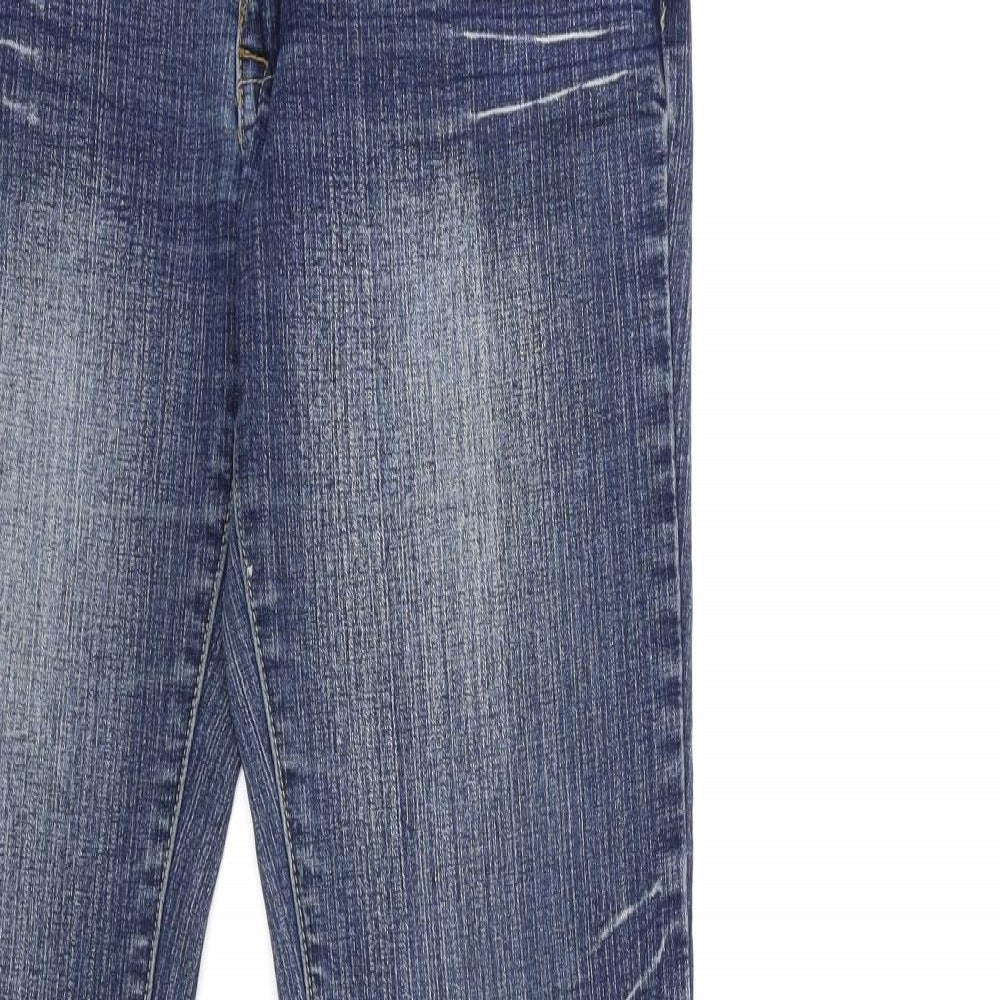 Diva Womens Blue  Denim Flared Jeans Size 10 L32 in