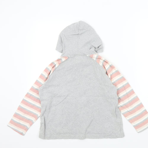 NEXT Girls Grey Colourblock  Pullover Jumper Size 10 Years