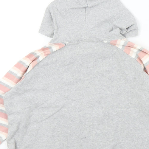 NEXT Girls Grey Colourblock  Pullover Jumper Size 10 Years