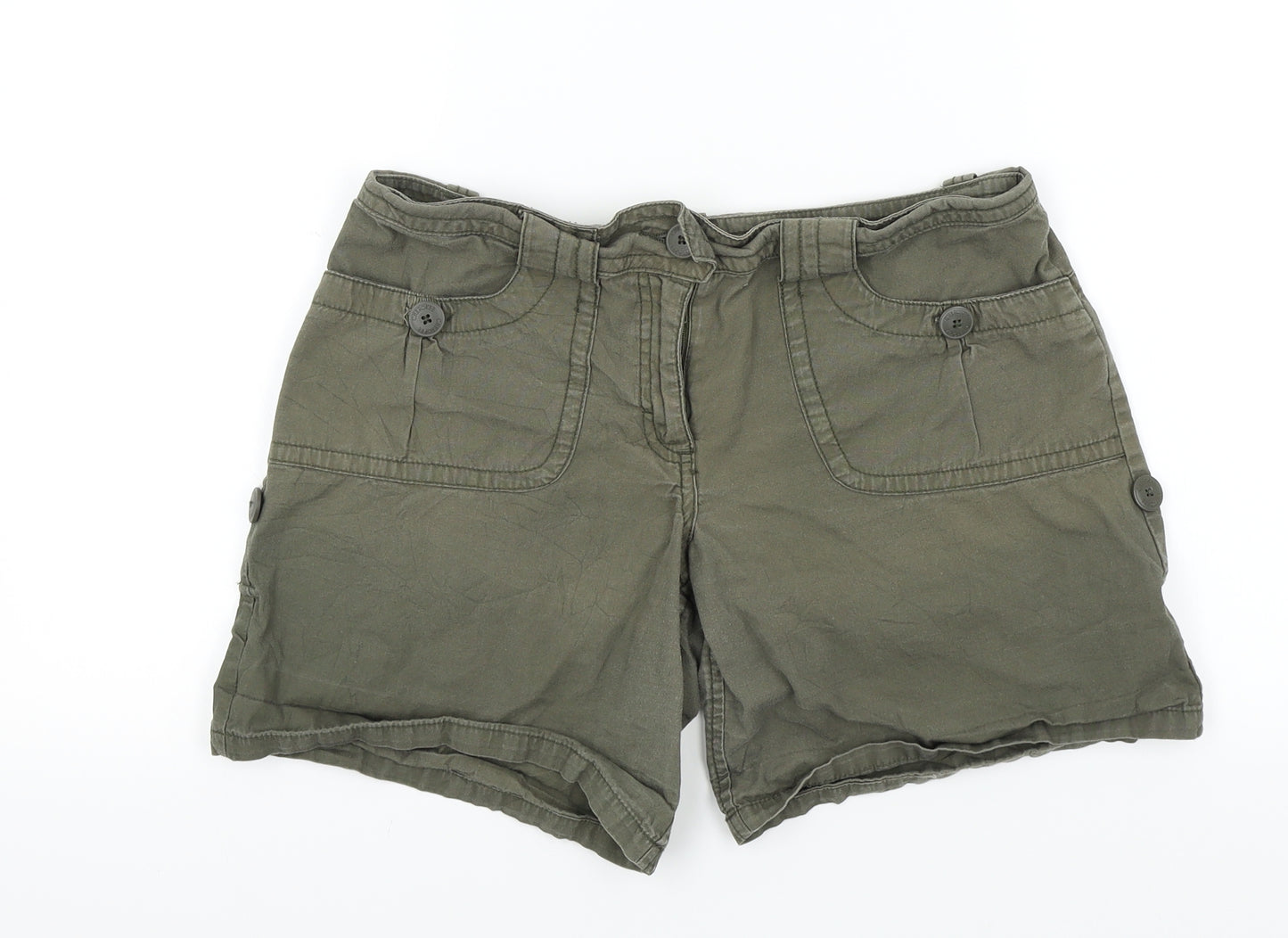 Cherokee Womens Green   Bermuda Shorts Size 10