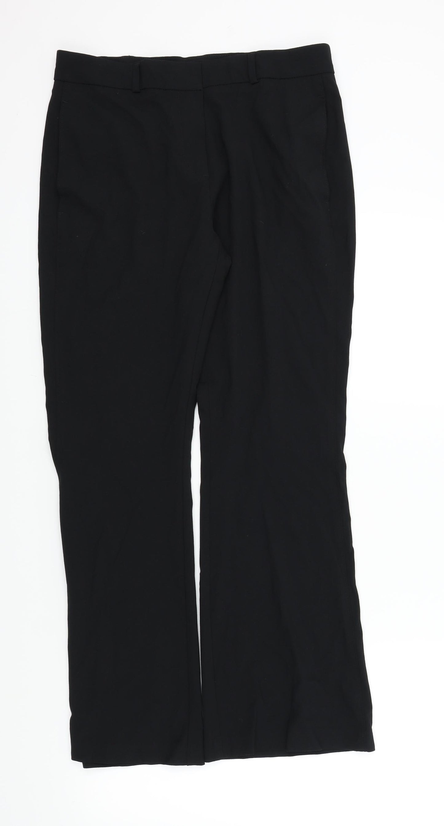M&S Womens Black   Trousers  Size 12 L28 in