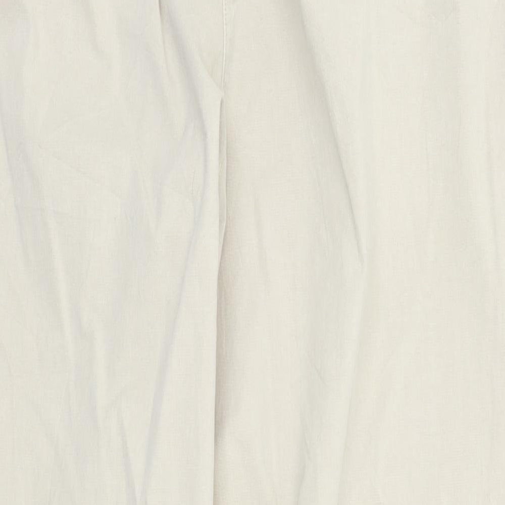 M&S Womens Beige   Trousers  Size 14 L28 in