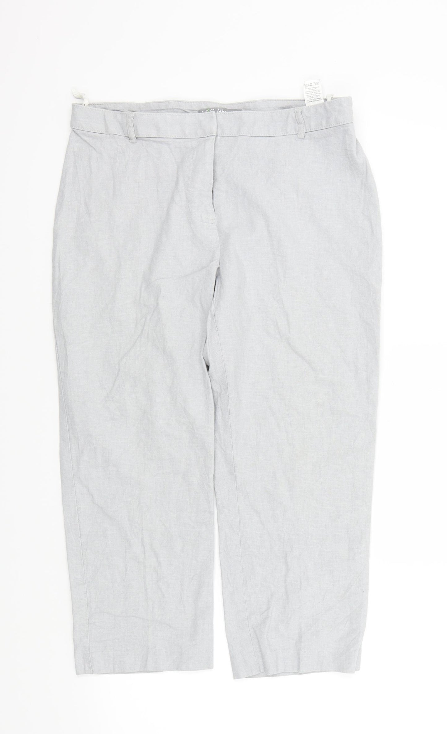 M&S Womens Grey   Trousers  Size 12 L21 in