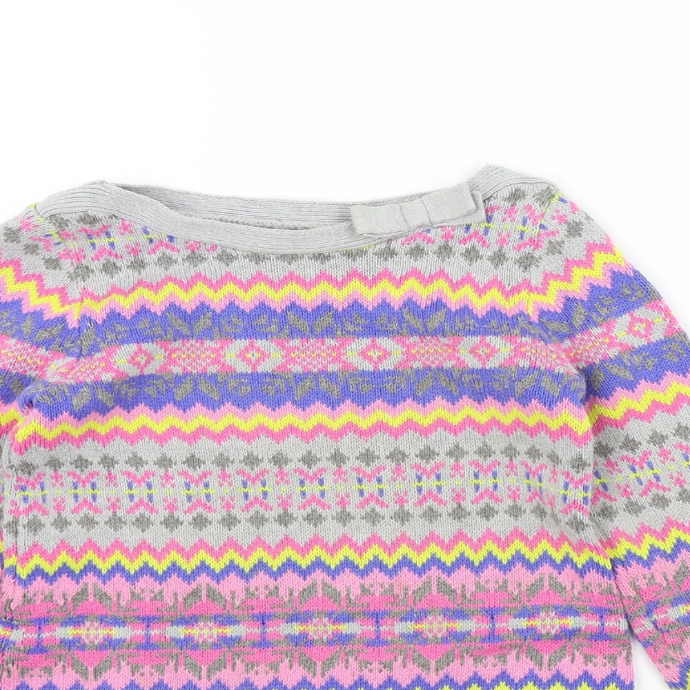 Nula Bug Girls Multicoloured Geometric  Jumper Dress  Size 5 Years