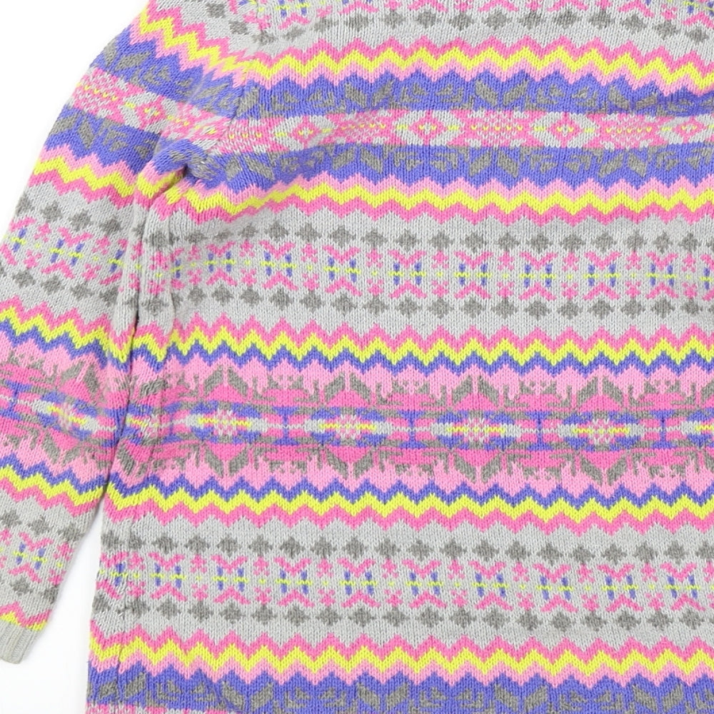 Nula Bug Girls Multicoloured Geometric  Jumper Dress  Size 5 Years
