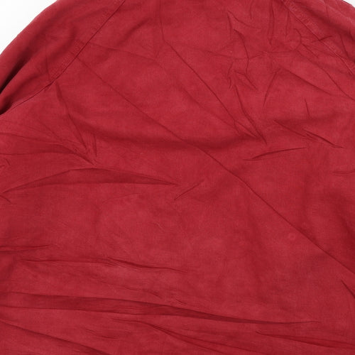 Pull&Bear Mens Red   Overcoat Jacket Size S