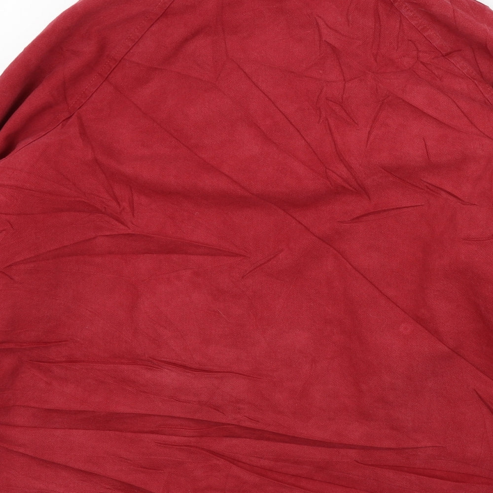 Pull&Bear Mens Red   Overcoat Jacket Size S