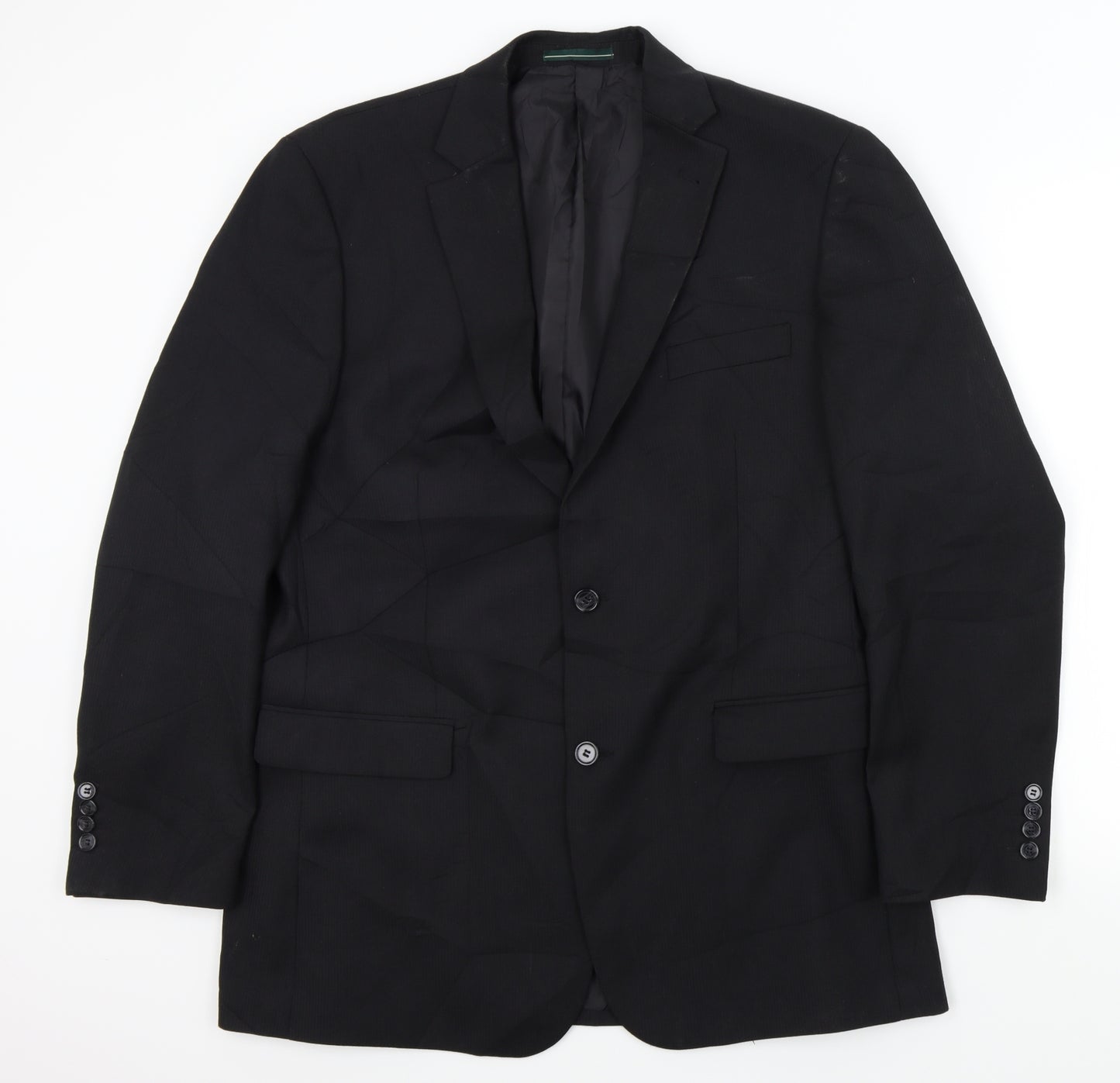 greenwood Mens Black   Jacket Suit Jacket Size L