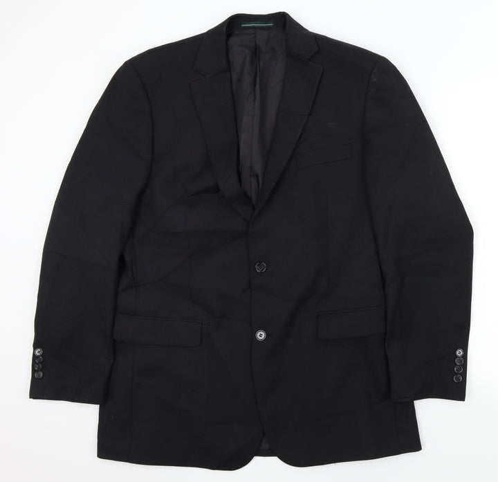 greenwood Mens Black   Jacket Suit Jacket Size L