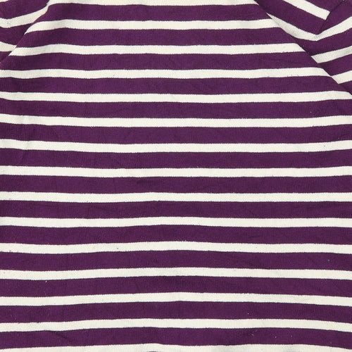 H&M Womens Purple Striped  Basic T-Shirt Size M