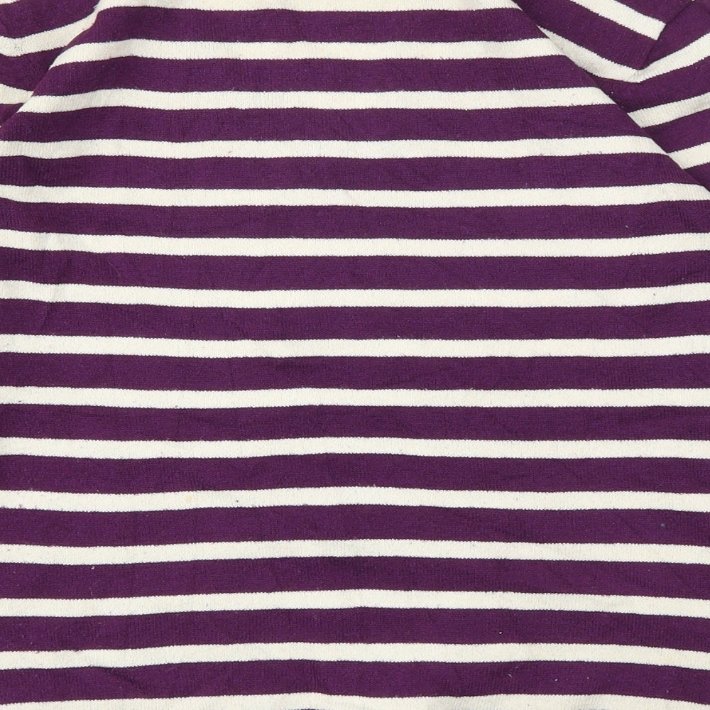 H&M Womens Purple Striped  Basic T-Shirt Size M