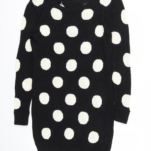 Fearne Cotton Womens Black Polka Dot  Jumper Dress  Size 10