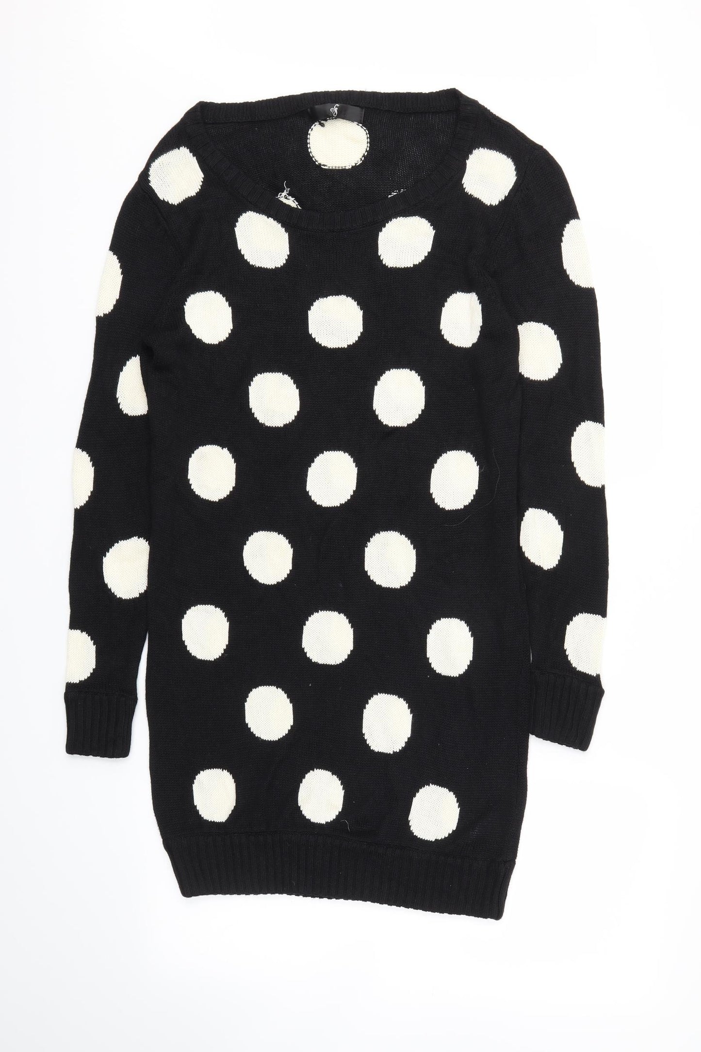 Fearne Cotton Womens Black Polka Dot  Jumper Dress  Size 10