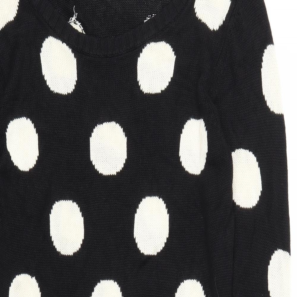 Fearne Cotton Womens Black Polka Dot  Jumper Dress  Size 10