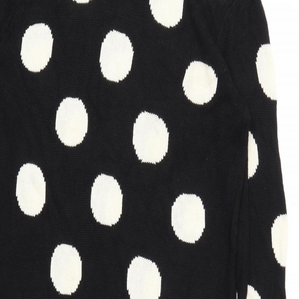 Fearne Cotton Womens Black Polka Dot  Jumper Dress  Size 10