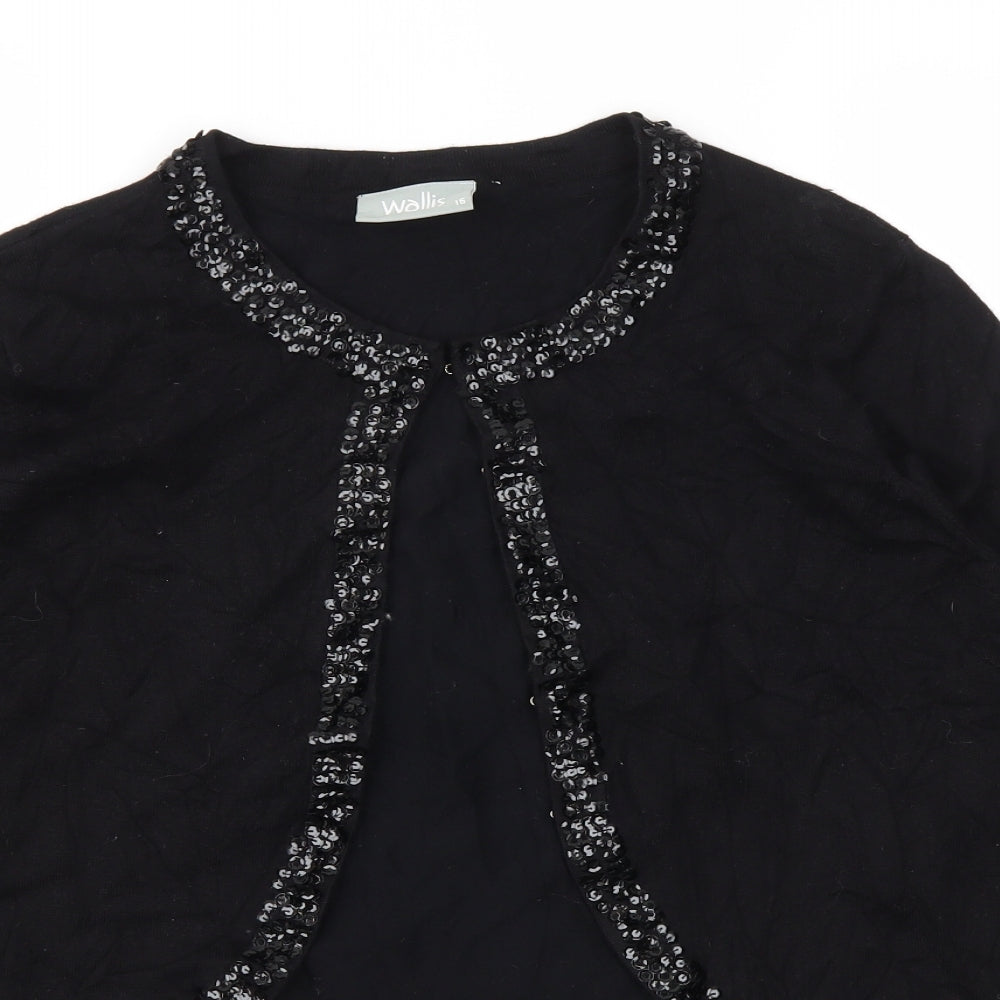 Wallis Womens Black   Cardigan Jumper Size 16