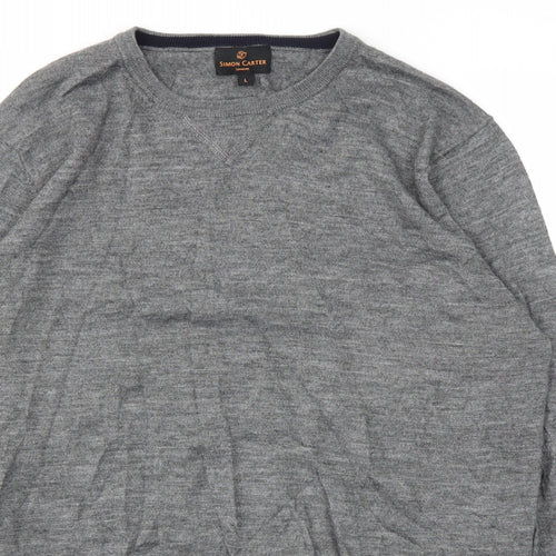 LLSIMON CARTER Mens Grey   Pullover Sweatshirt Size L