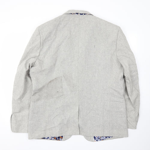 Cavani Mens Grey   Jacket Blazer Size 50  - missing button