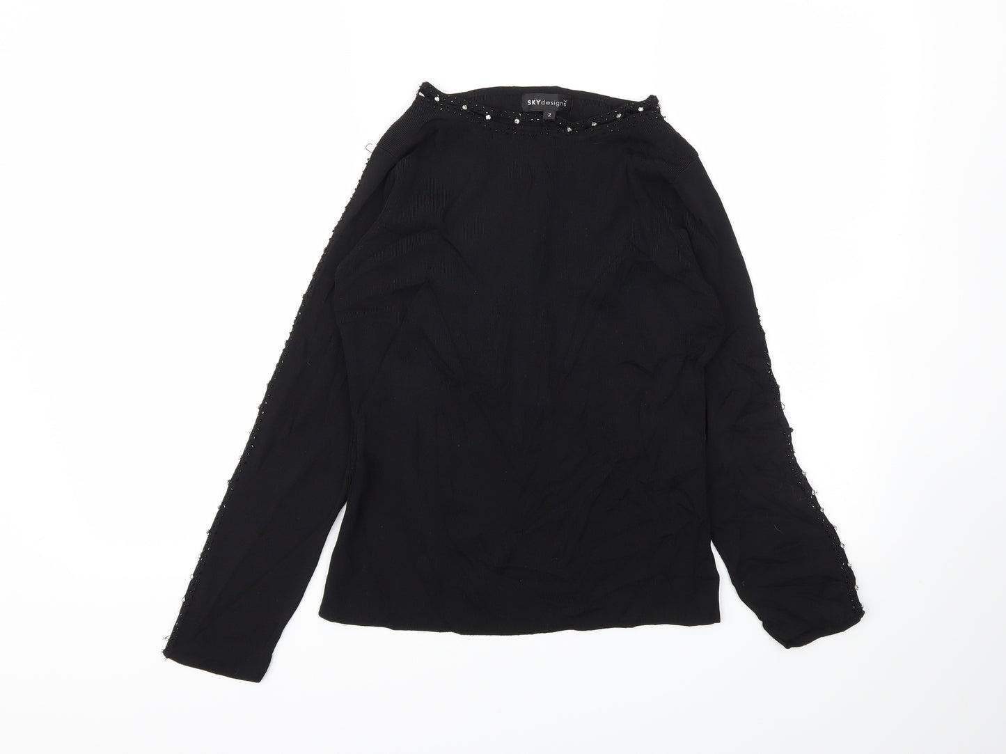 Sky Designs Womens Black   Basic T-Shirt Size S