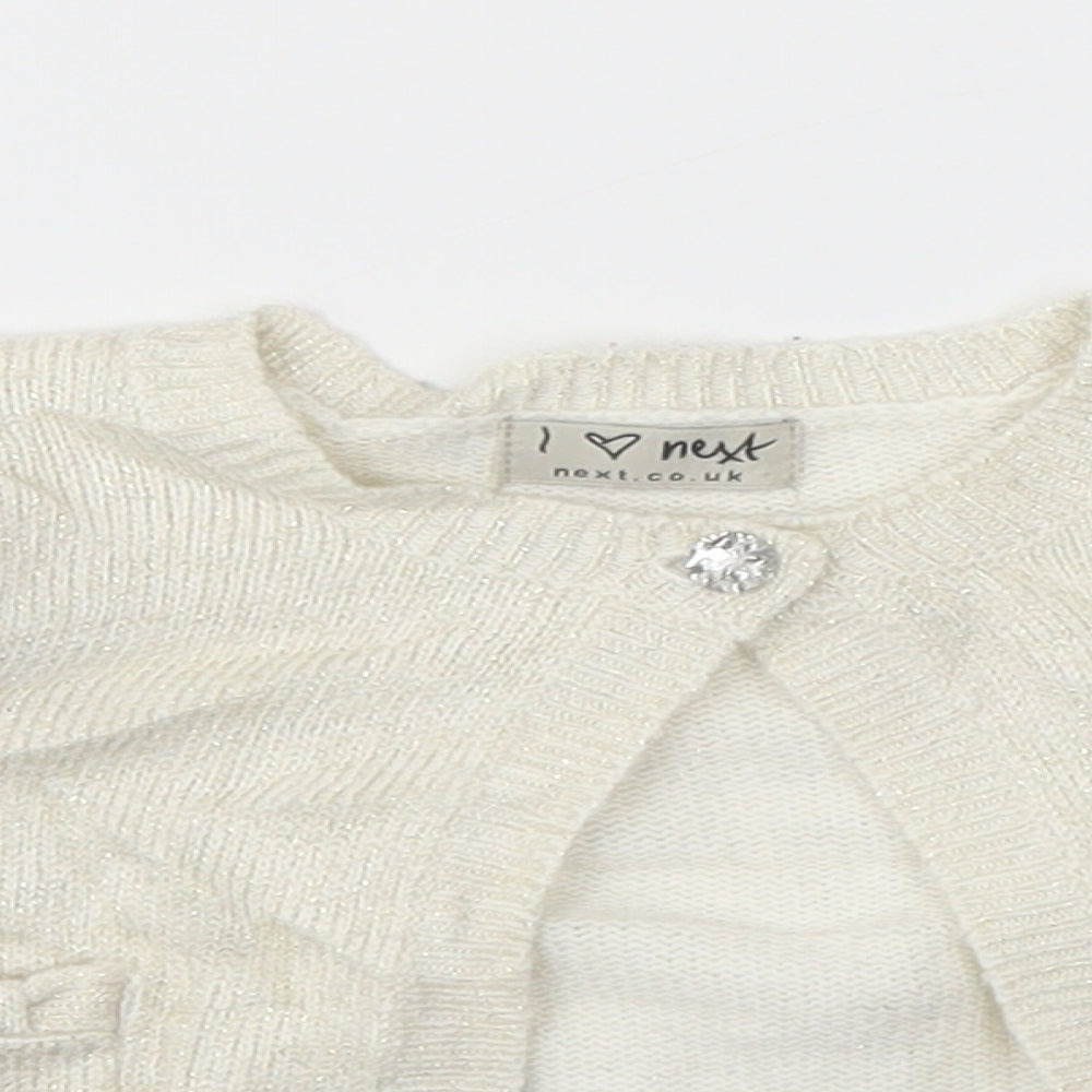 NEXT Girls Ivory   Cardigan Jumper Size 12-18 Months