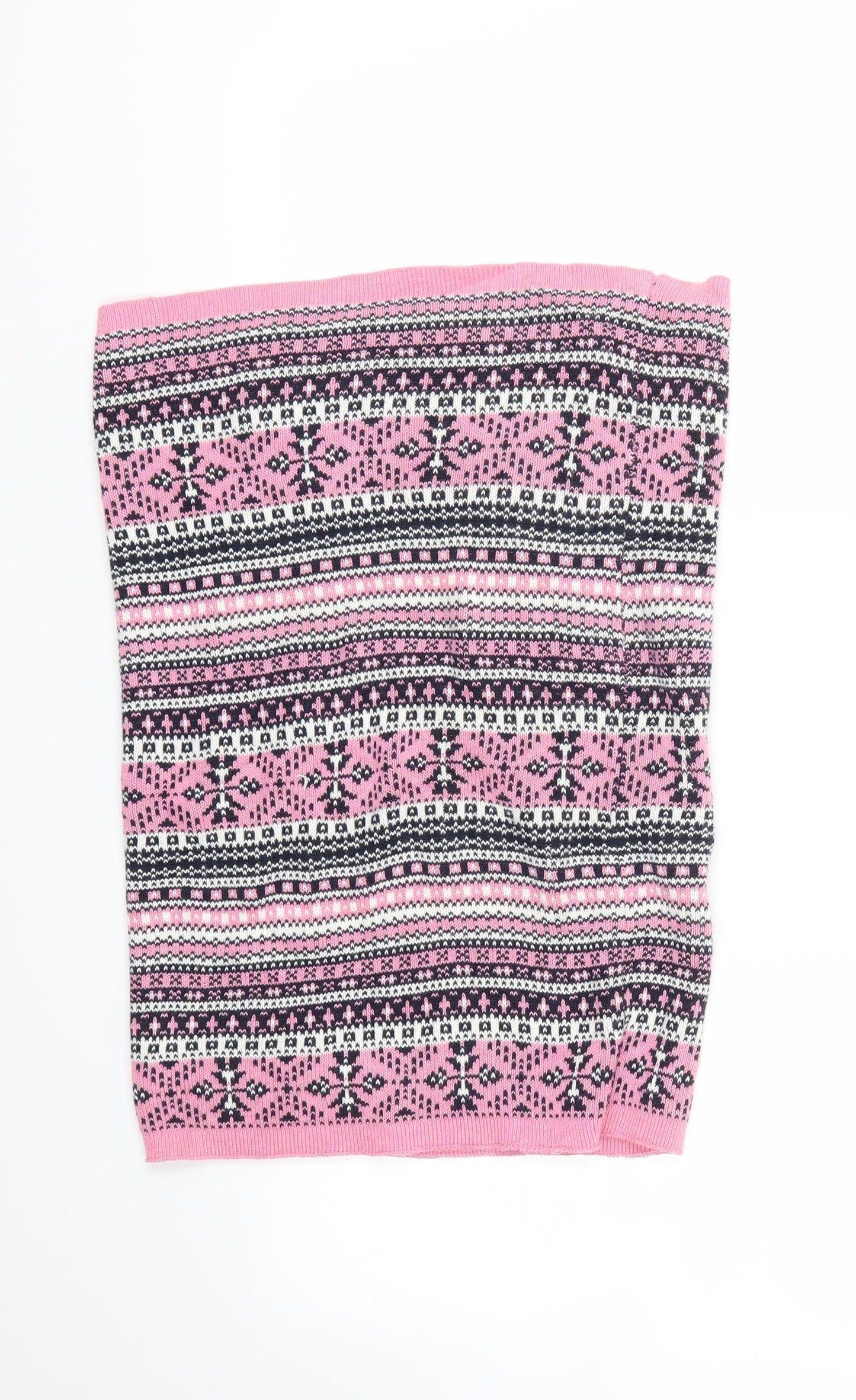 Preworn Womens Pink Argyle/Diamond   Shawl/Wrap