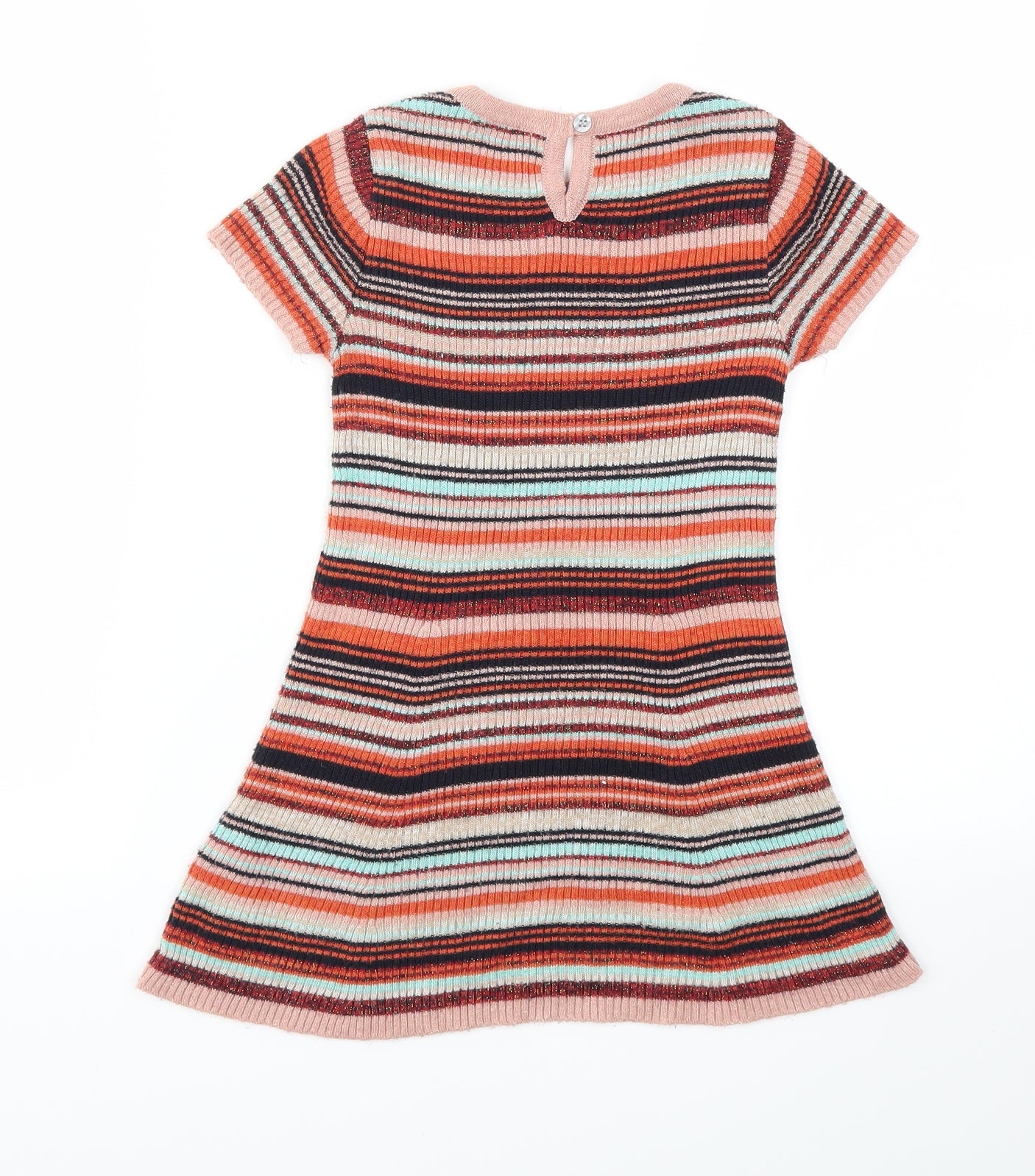 NEXT Girls Red Striped  Jumper Dress  Size 2-3 Years