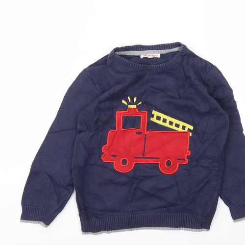 Blue Zoo Boys Blue   Pullover Jumper Size 3-4 Years