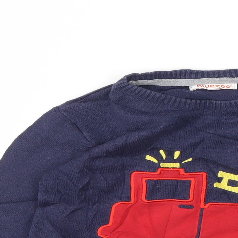 Blue Zoo Boys Blue   Pullover Jumper Size 3-4 Years