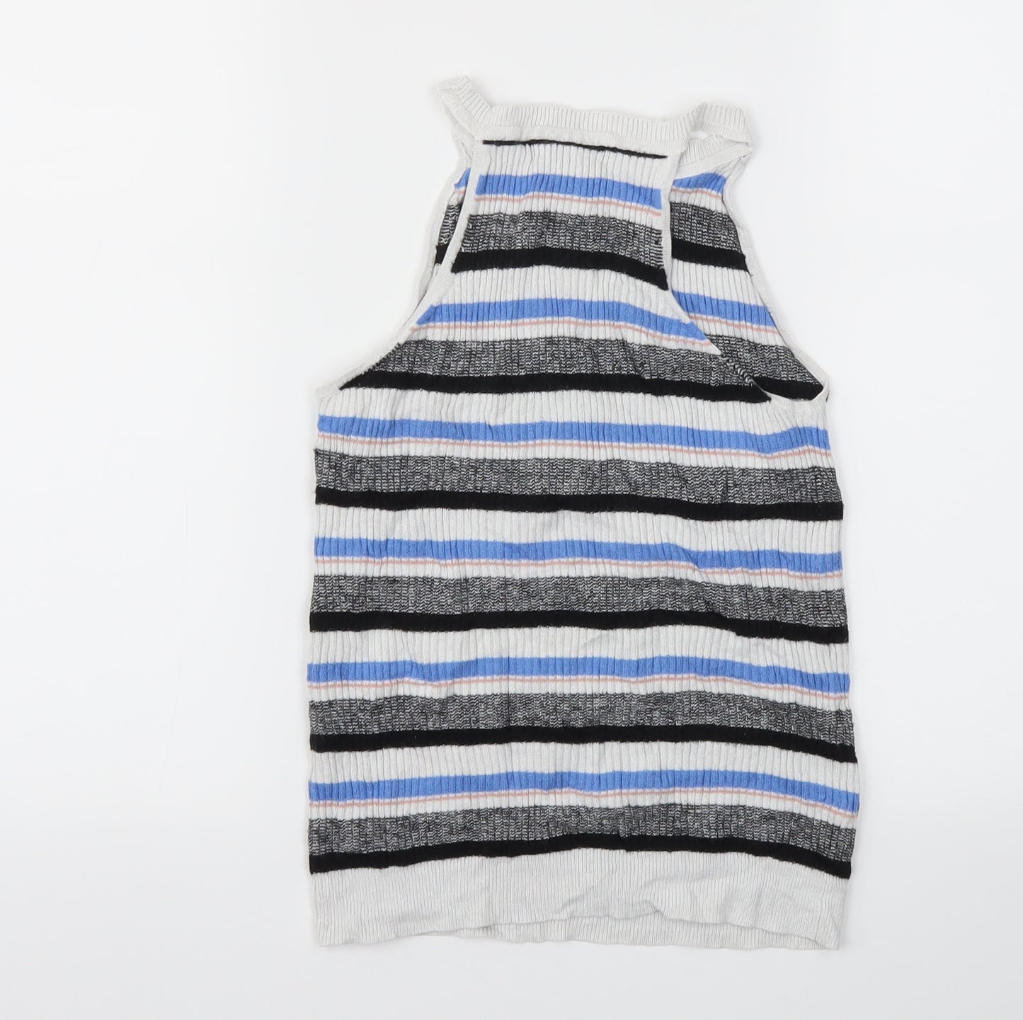 Primark Womens Blue Striped  Basic T-Shirt Size 8