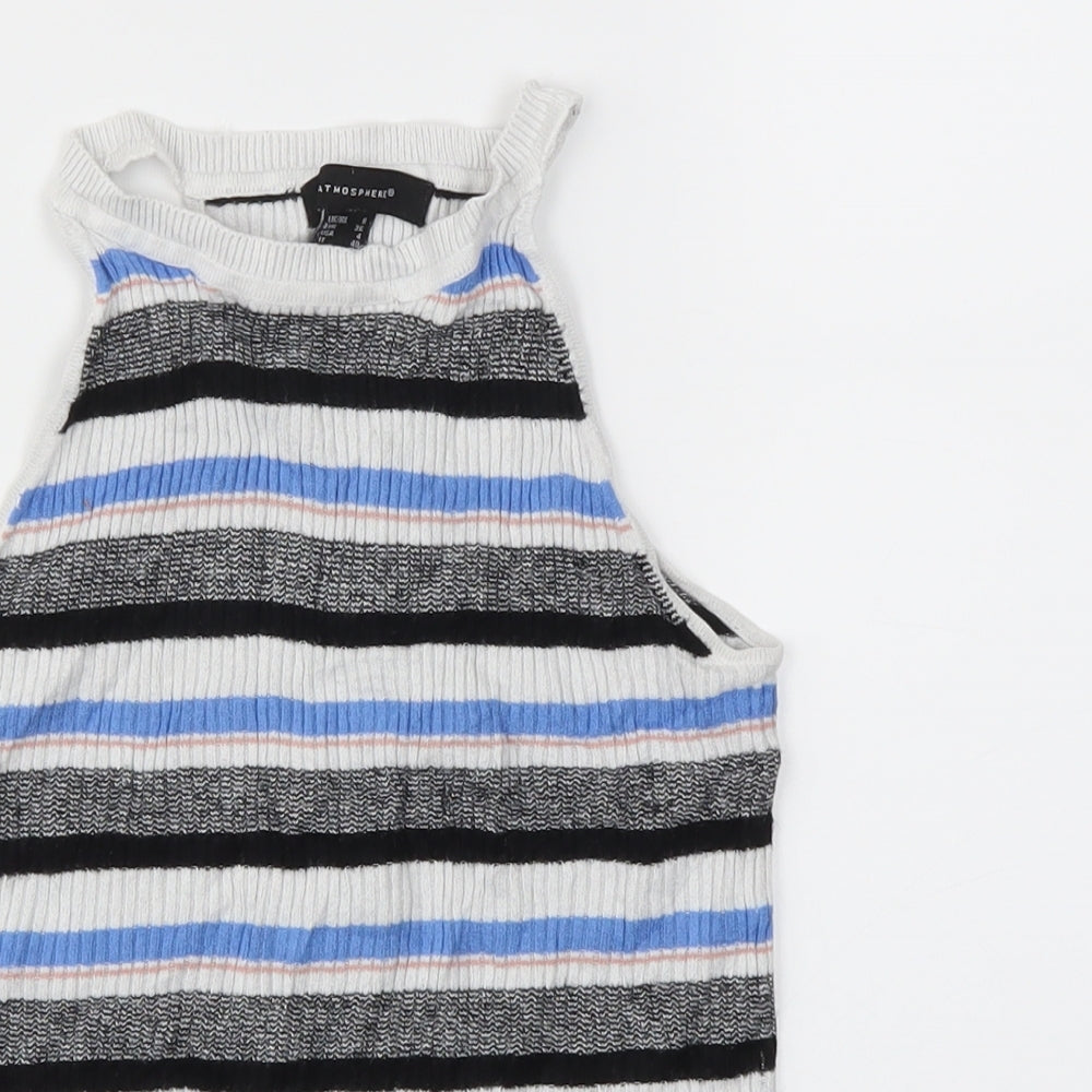 Primark Womens Blue Striped  Basic T-Shirt Size 8