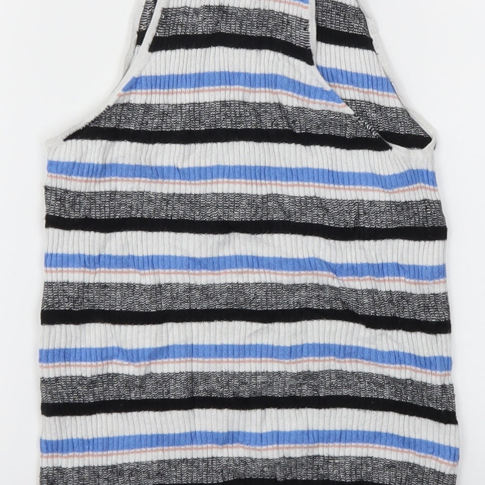 Primark Womens Blue Striped  Basic T-Shirt Size 8