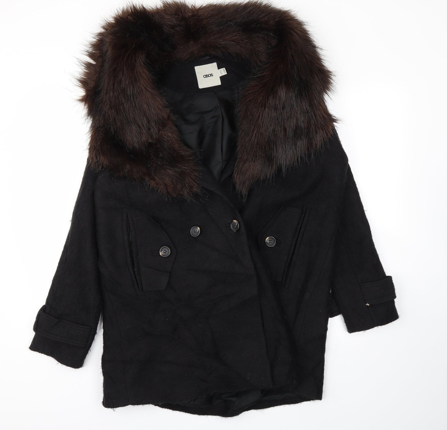 ASOS Womens Black   Jacket Coat Size 10