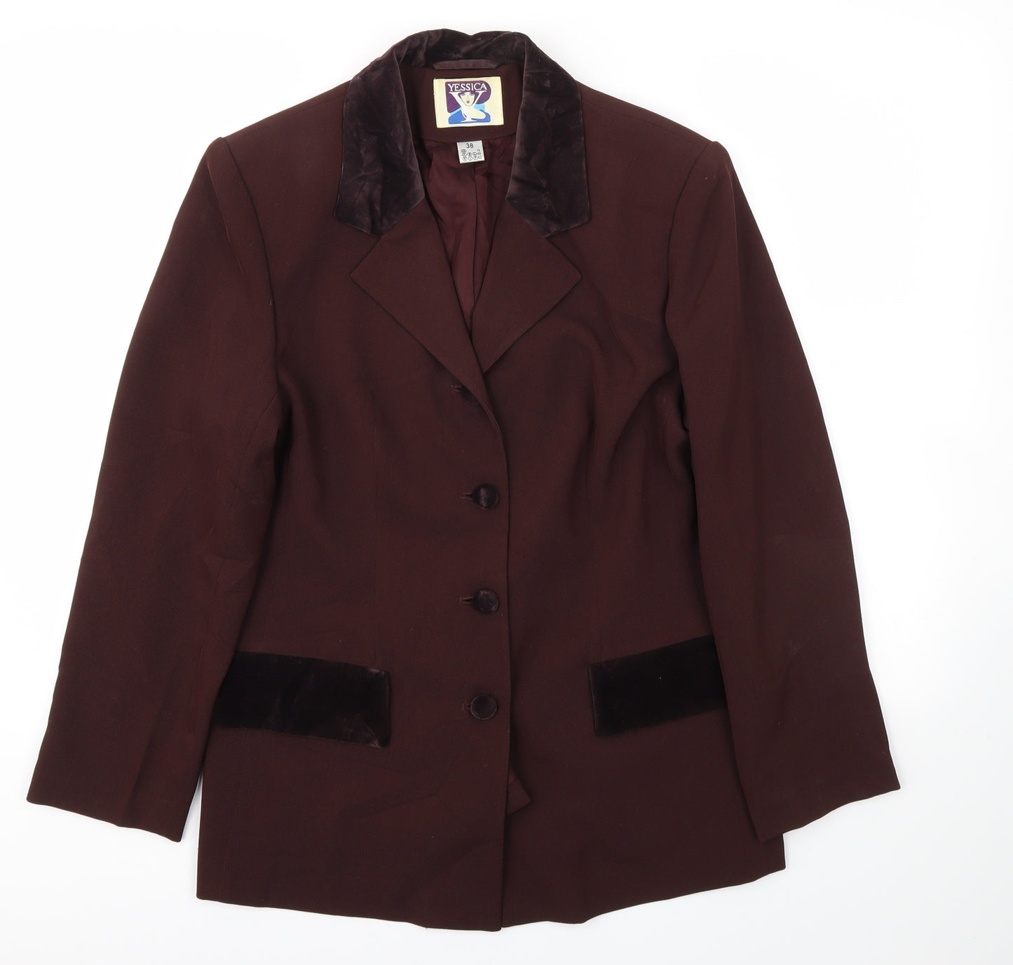 Yessica Womens Brown   Jacket Blazer Size 10