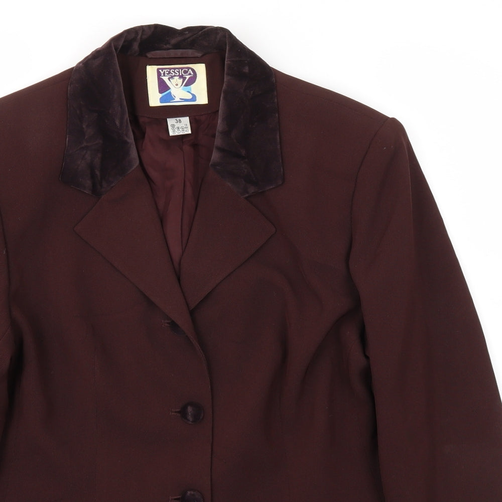 Yessica Womens Brown   Jacket Blazer Size 10