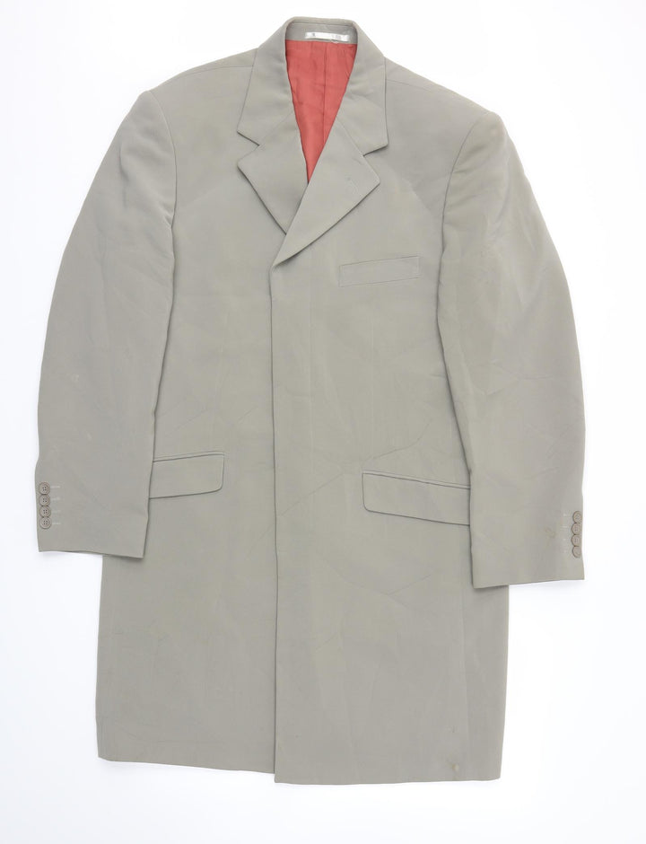 DEVICE Womens Green Overcoat Coat Size 40