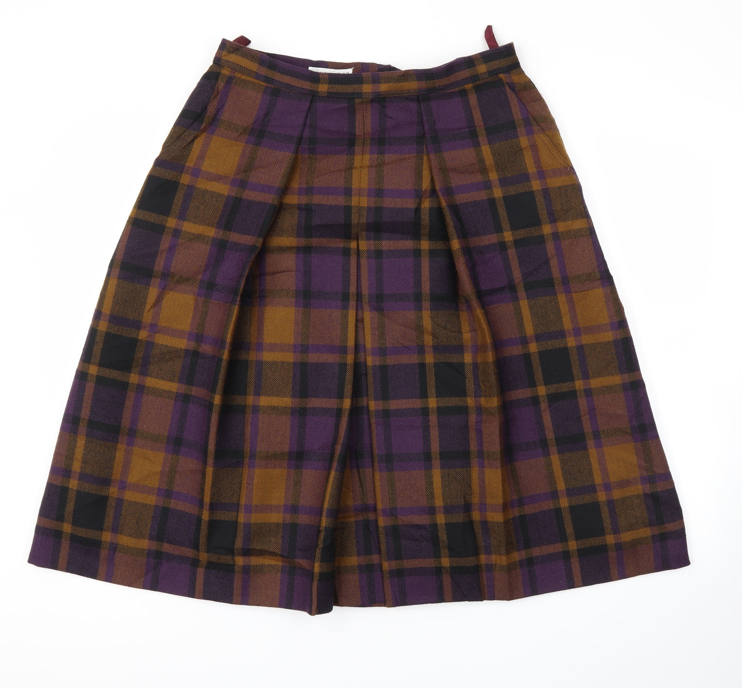 Windsmoor Womens Brown Check  Flare Skirt Size 16