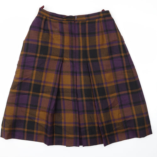Windsmoor Womens Brown Check  Flare Skirt Size 16
