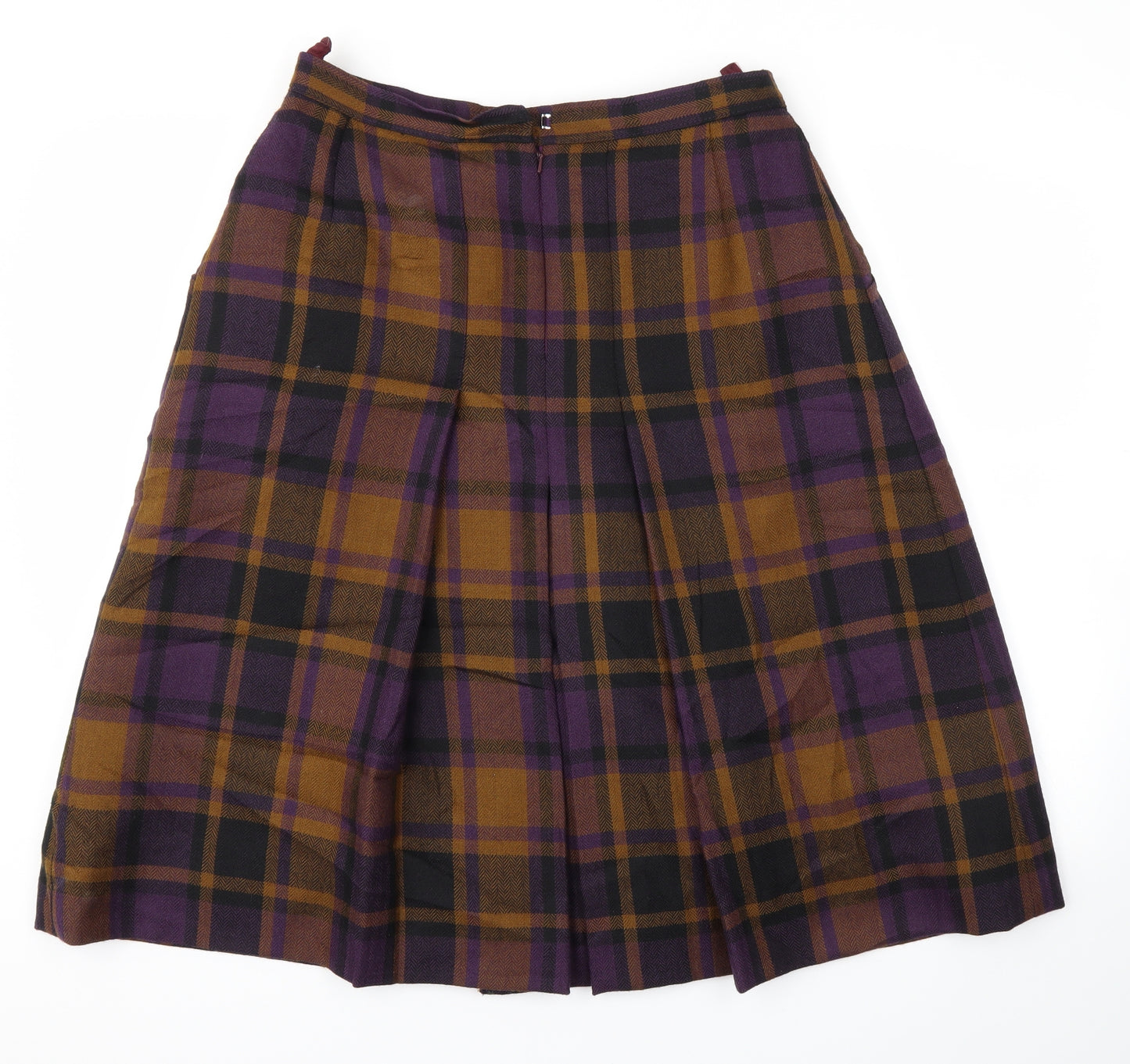 Windsmoor Womens Brown Check  Flare Skirt Size 16