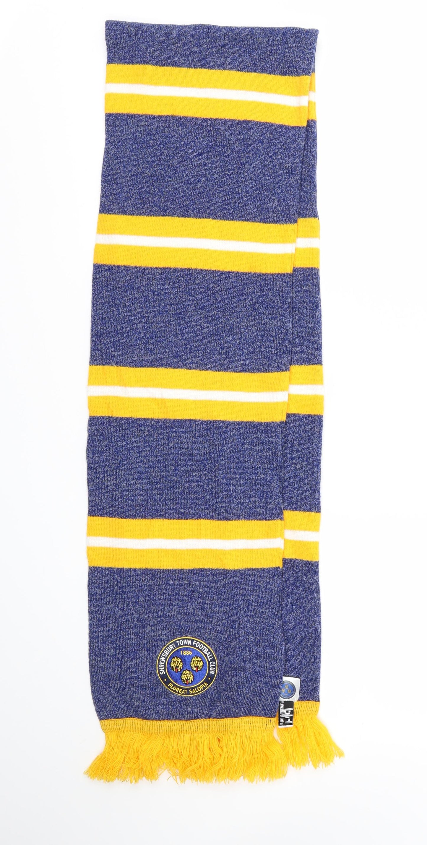 Shrewsbury Town FC Mens Blue Striped  Scarf  Size Regular