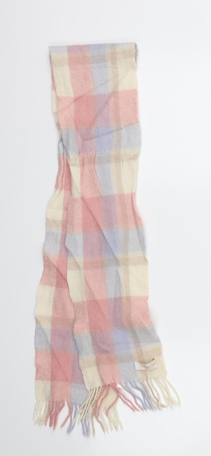 CISTINA CHITI Girls Pink Check Scarf Scarves & Wraps Size Regular