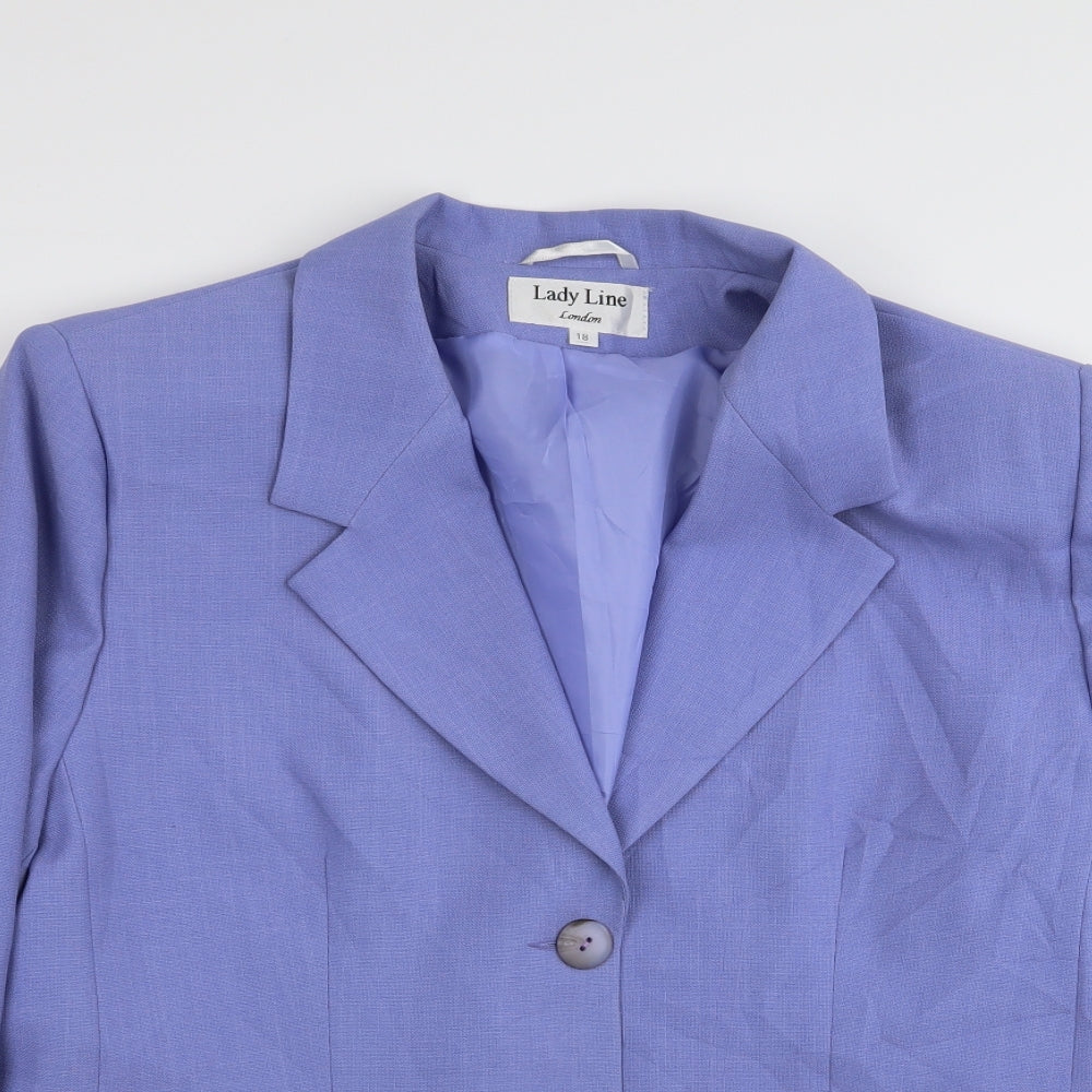 lady line Womens Purple   Jacket Blazer Size 18