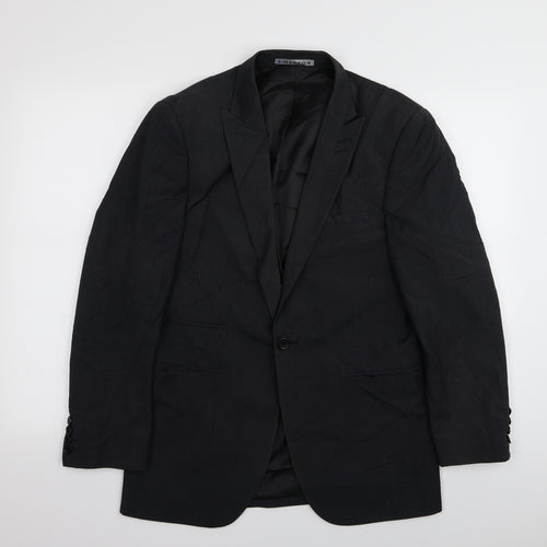 macson Mens Black Striped  Jacket Blazer Size 36