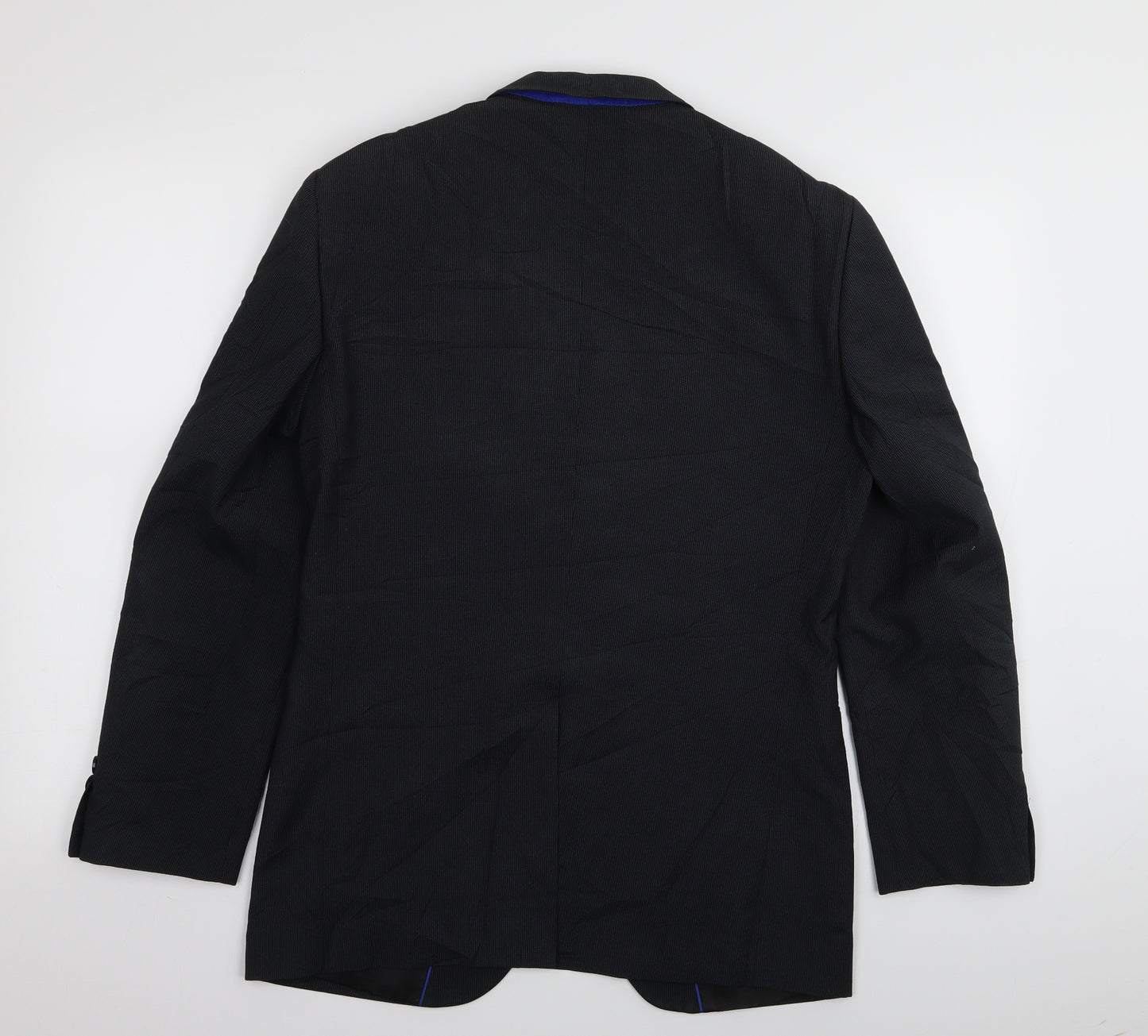 macson Mens Black Striped  Jacket Blazer Size 36