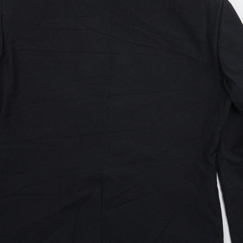 macson Mens Black Striped  Jacket Blazer Size 36