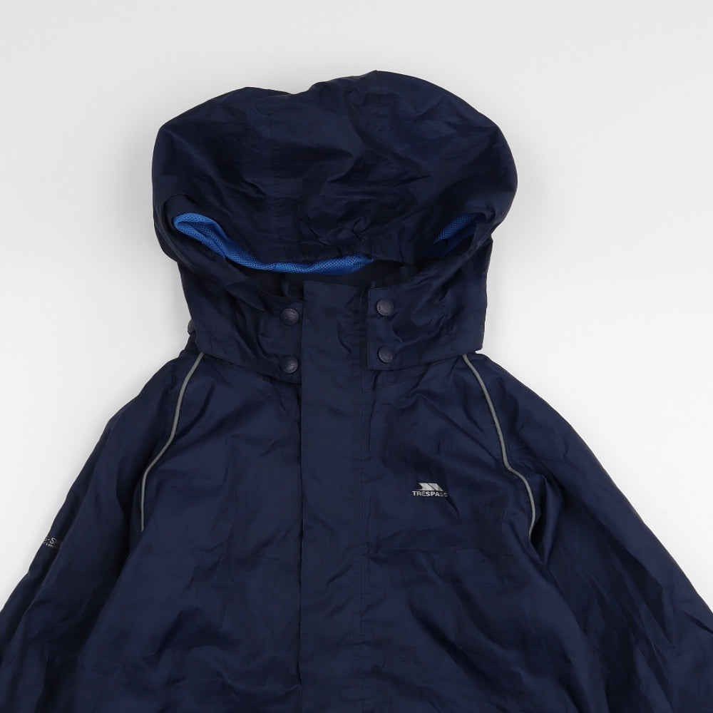 Tresspass Boys Blue   Rain Coat Coat Size 11-12 Years