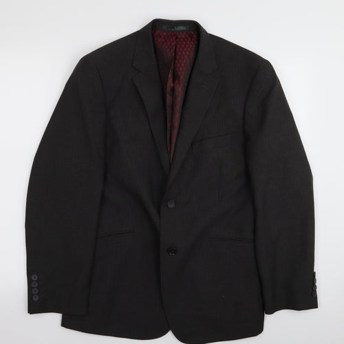 Taylor & Wright Mens Grey Striped  Jacket Blazer Size 38