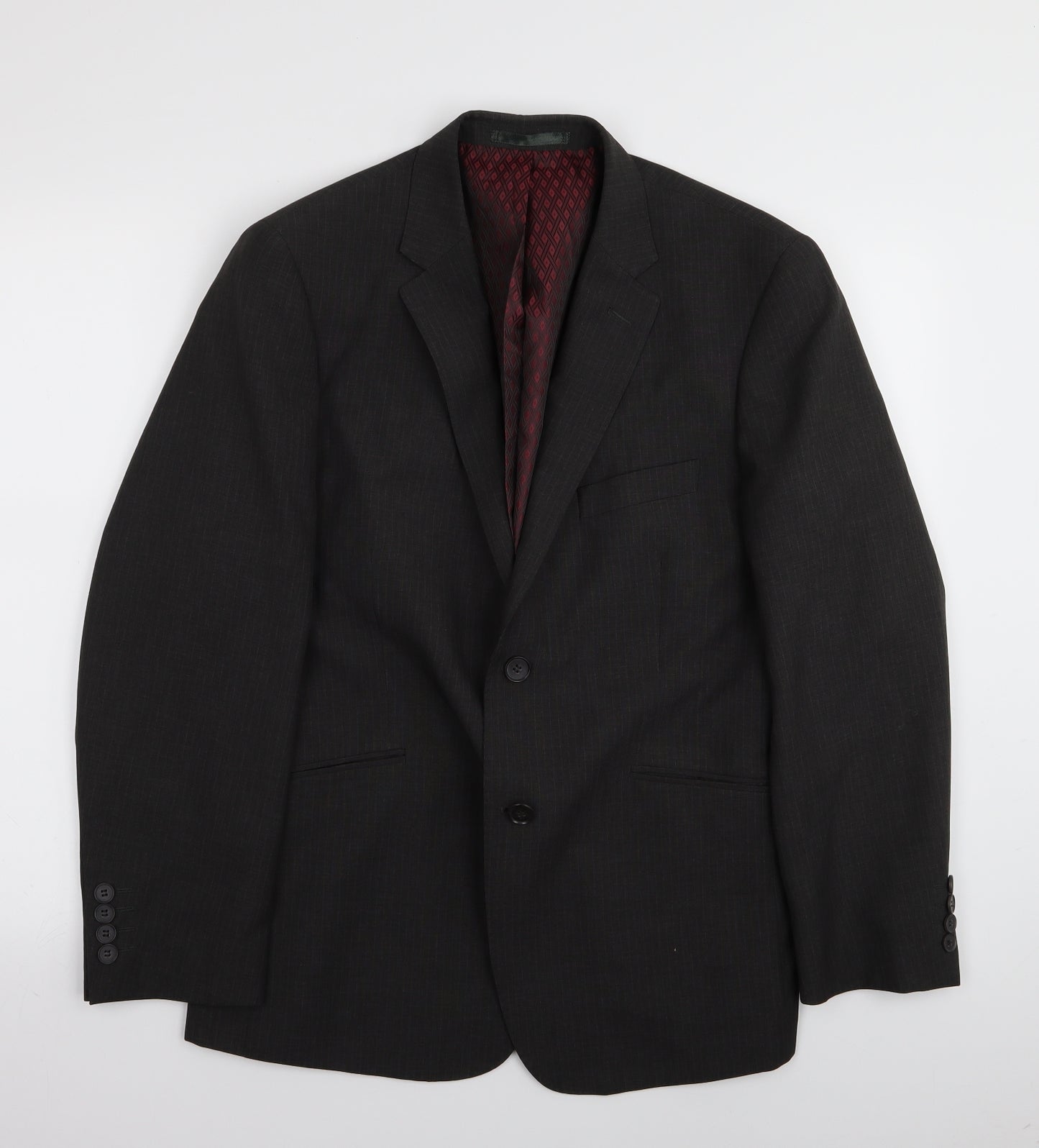 Taylor & Wright Mens Grey Striped  Jacket Blazer Size 38